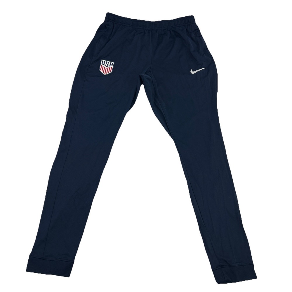 Nike USA Soccer Pants Women L Navy Dri-FIT Slim Fit USWNT Joggers